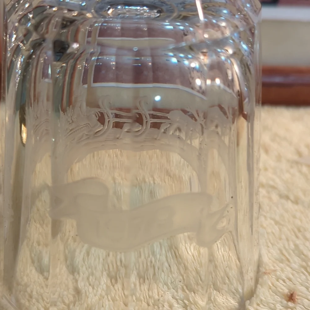 Vintage ✓1978✓ Holiday Full Crystal Candle Snuffer Santa Sleigh Marked 1978